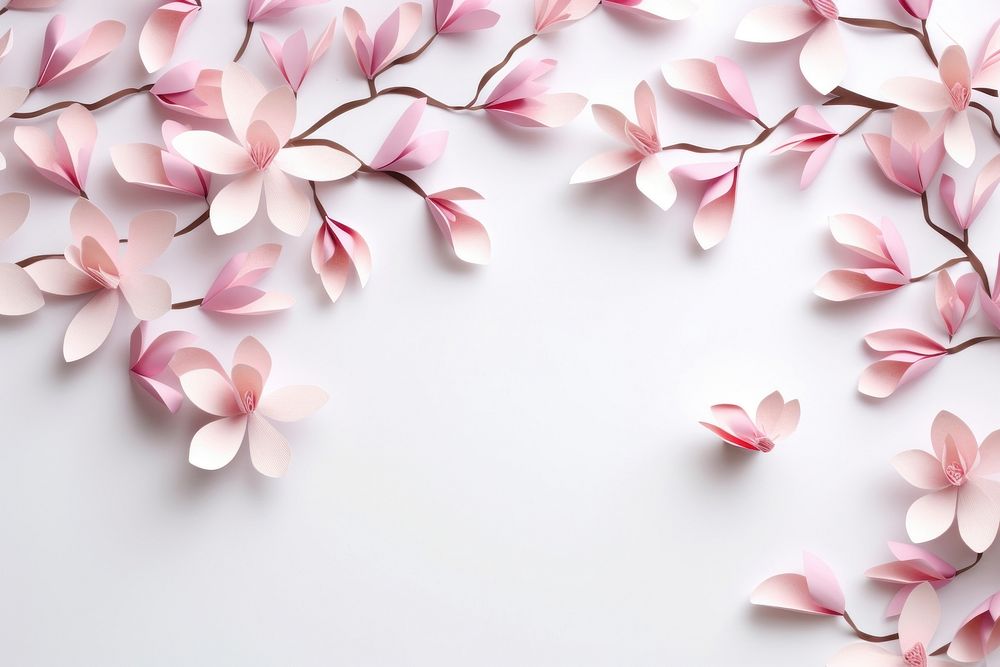 Magnolia floral border flower backgrounds blossom.