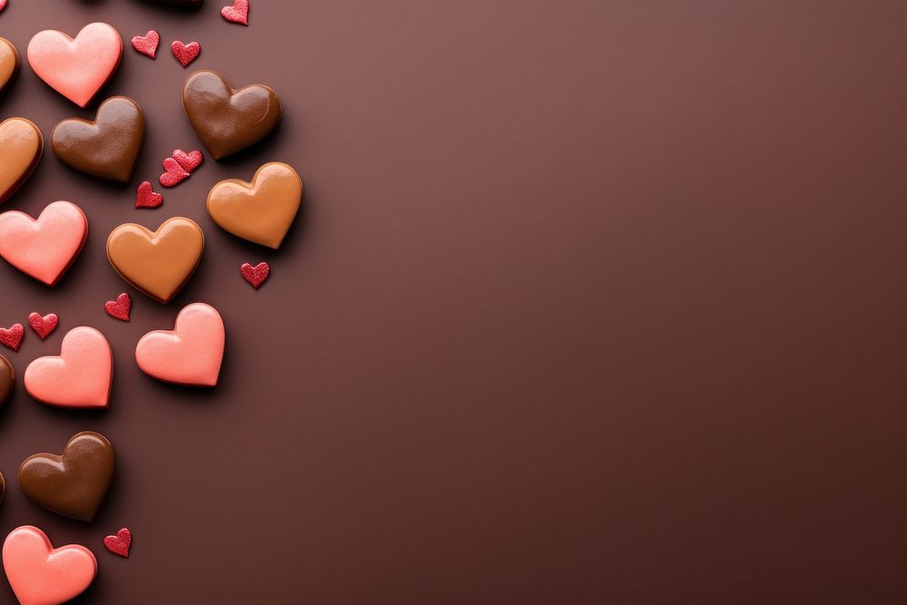 Valentines backgrounds chocolate shape.