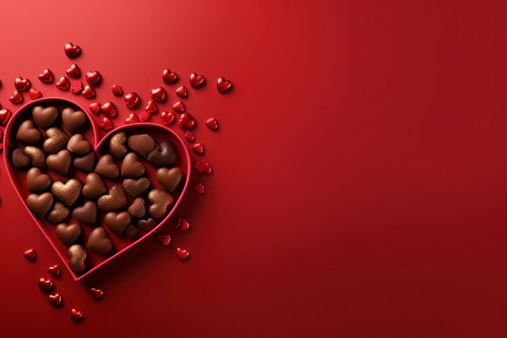 Valentines chocolate heart celebration.