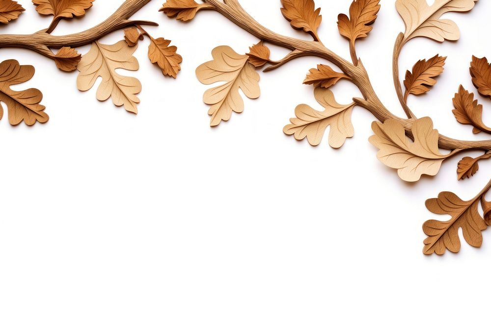 Oak leaf floral border backgrounds pattern plant.