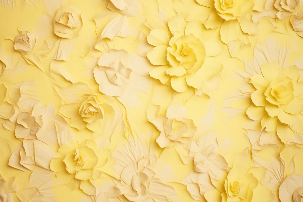 Old pastel yellow paper flower backgrounds petal.