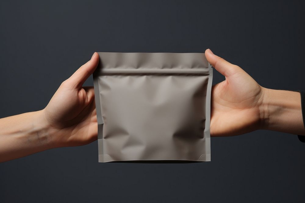 2 hand hold package pouch look like presend adult aluminium origami.