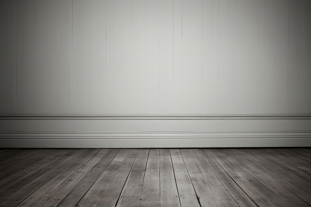 White wall in an empty room with a wooden floor architecture flooring hardwood.