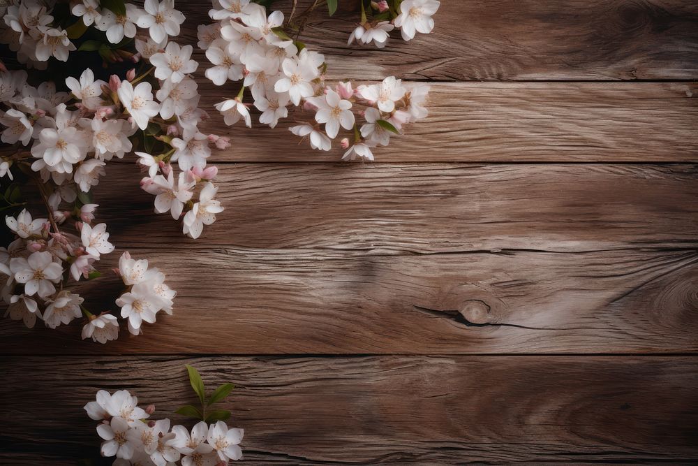 Wood and flowers backgrounds hardwood outdoors.