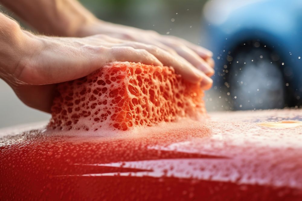 Washing hand car transportation.