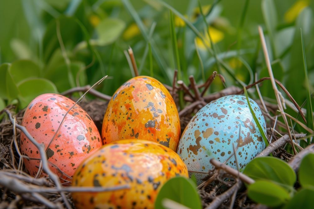 Easter eggs food celebration beginnings.