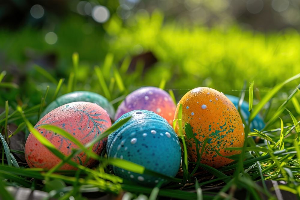 Easter eggs plant ball celebration.
