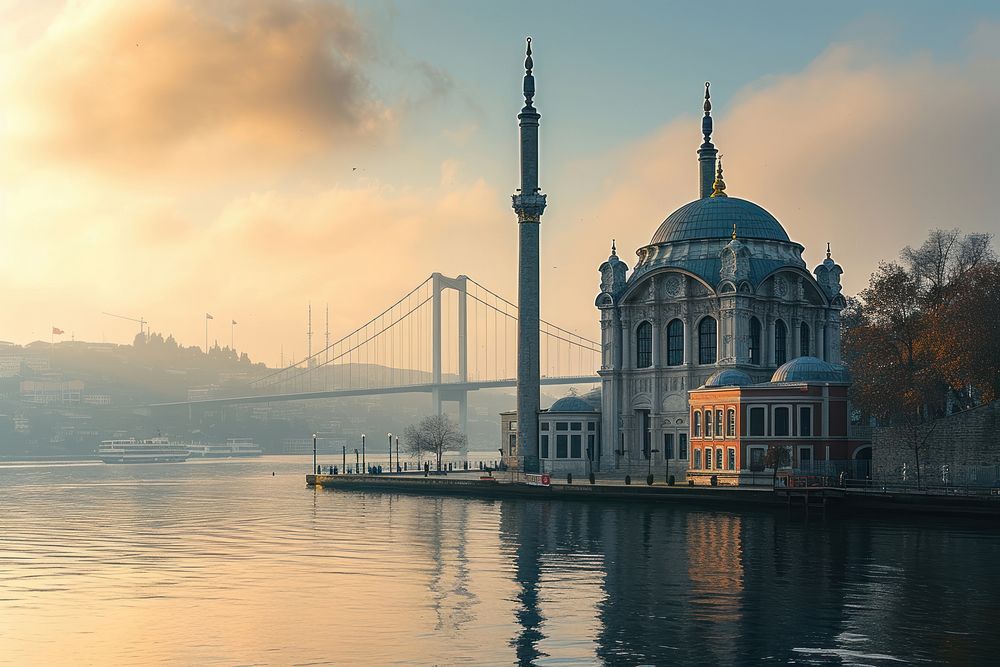 Istanbul Bosphorus architecture waterfront cityscape.