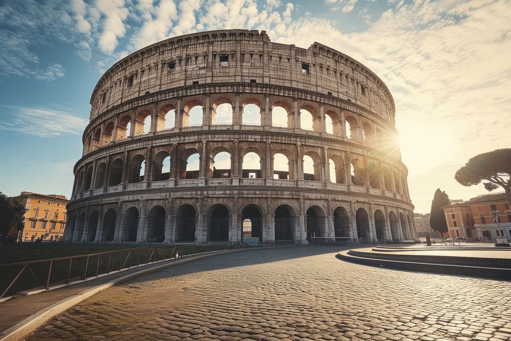 Italy landmark travel amphitheater.