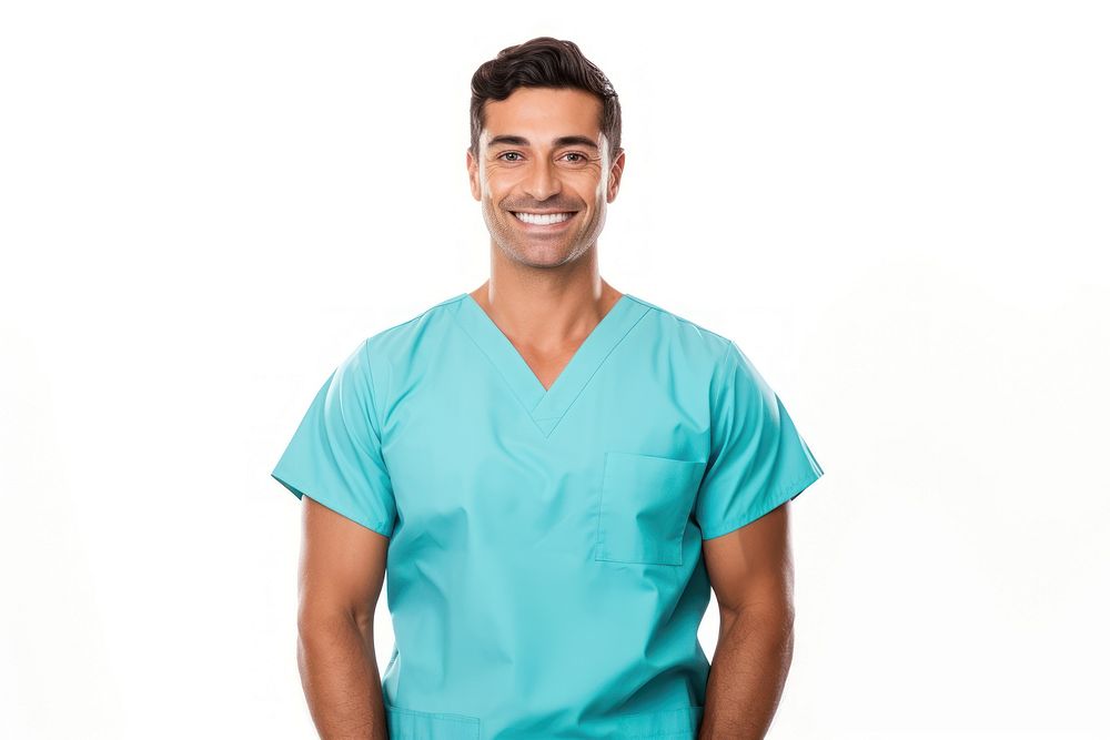 Male nurse t-shirt smiling adult.