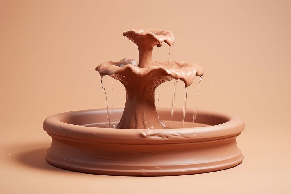 Fountain pottery clay architecture.