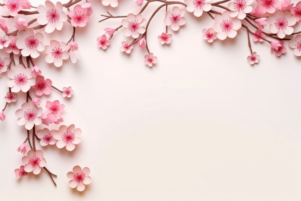 Sakura floral border flower backgrounds blossom.