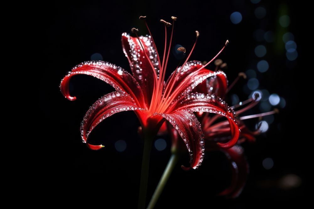Red spider lilly flower plant lily.