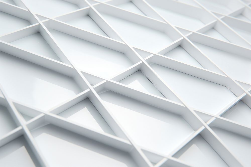 Diamond shape grid architecture white tile.