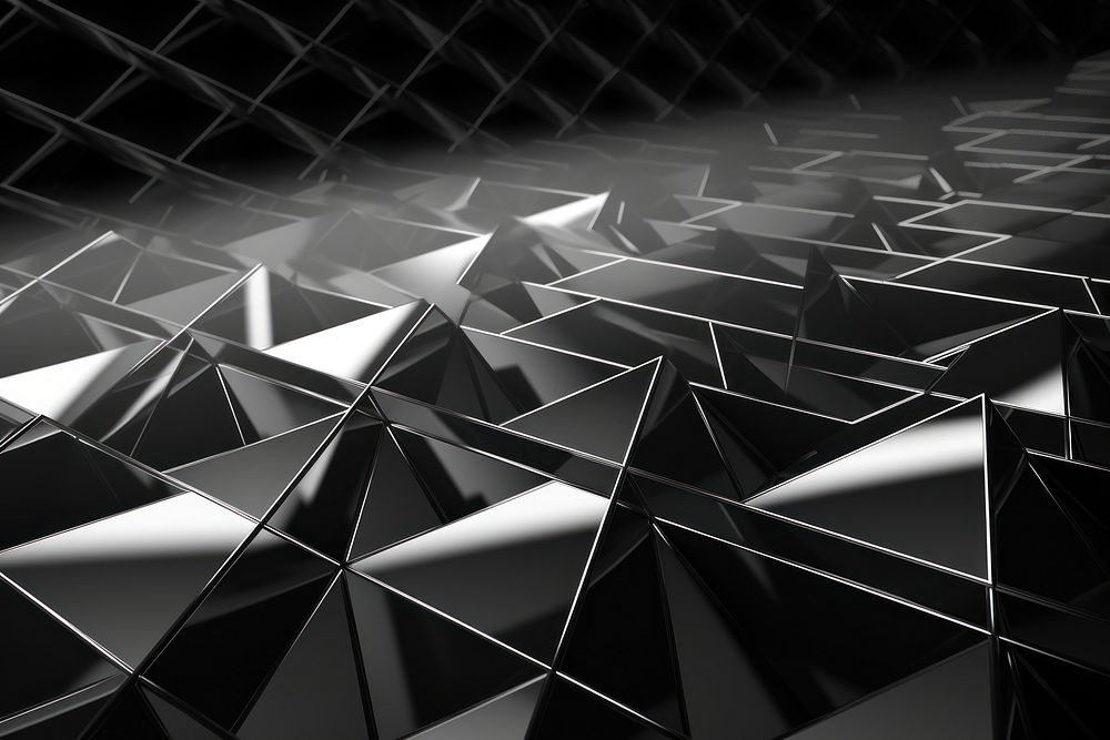 Diamond shape grid black pattern architecture.