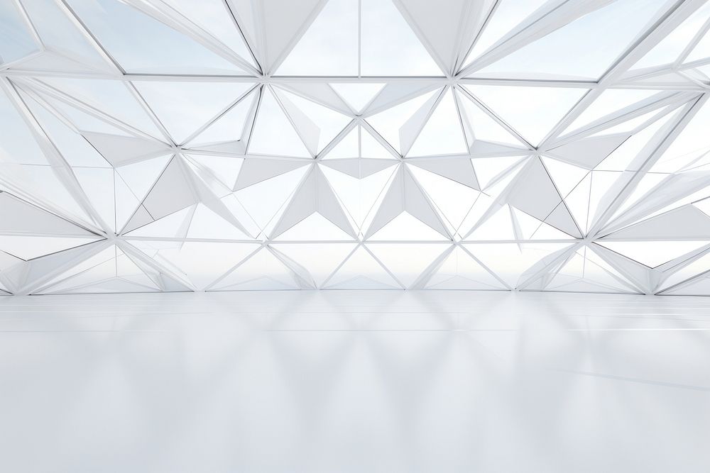 Diamond shape grid white architecture daylighting.