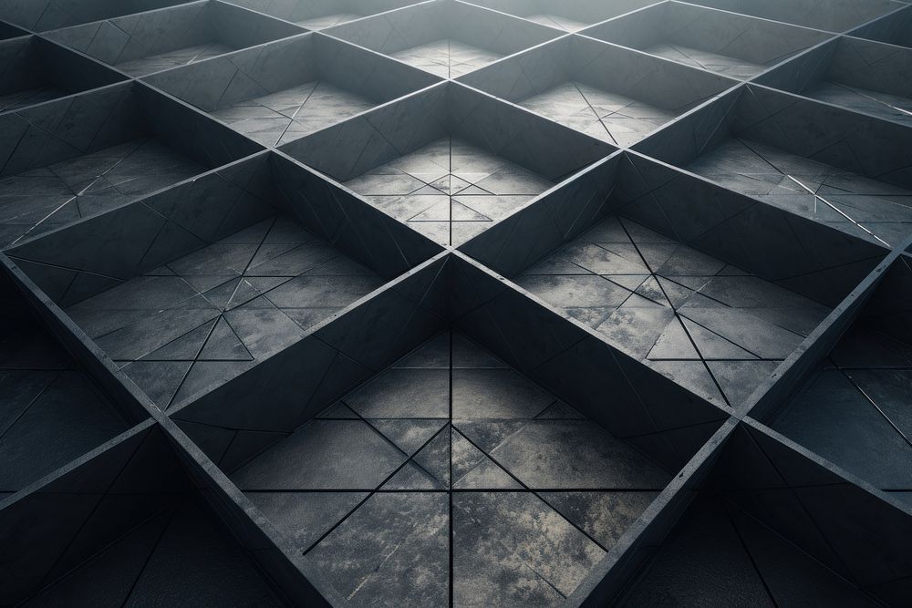 Diamond shape grid flooring architecture backgrounds.