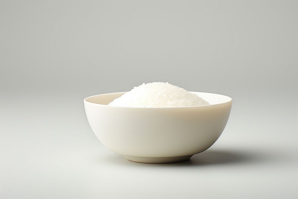 Rice bowl powder white food.