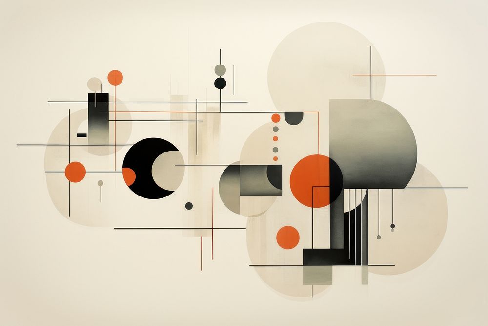 Abstract shapes painting graphics line.