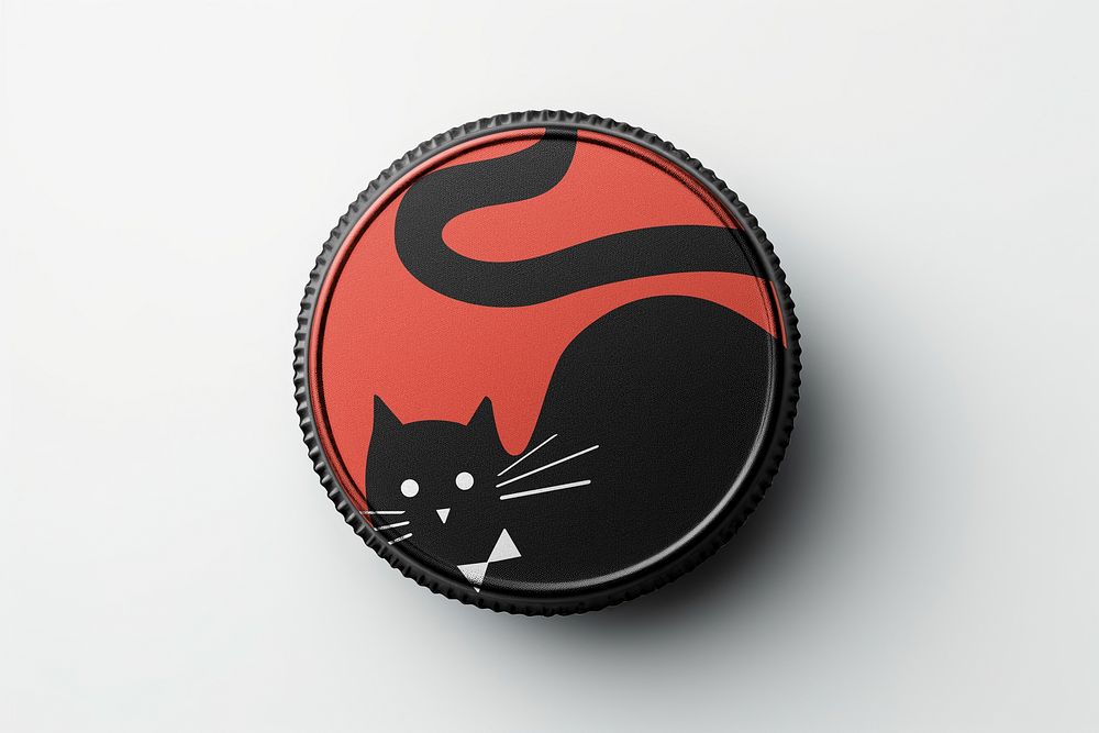 Cat patterned button