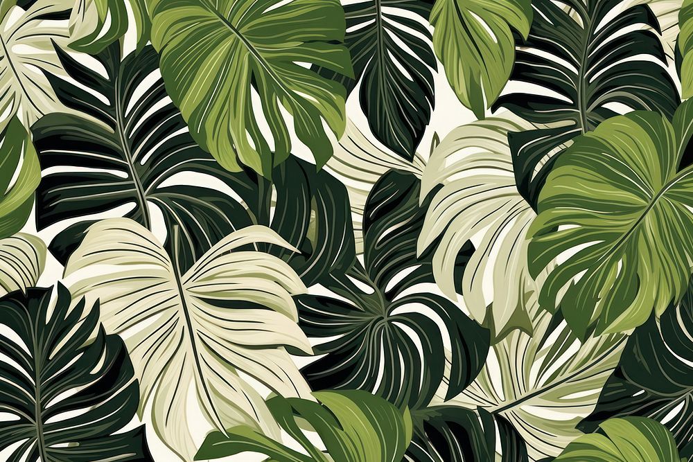 Hawaiian tropical pattern green nature.