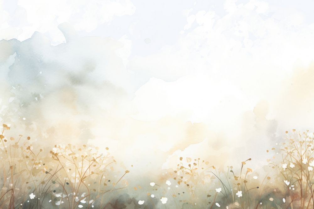 Wildflower field watercolor background backgrounds outdoors nature.