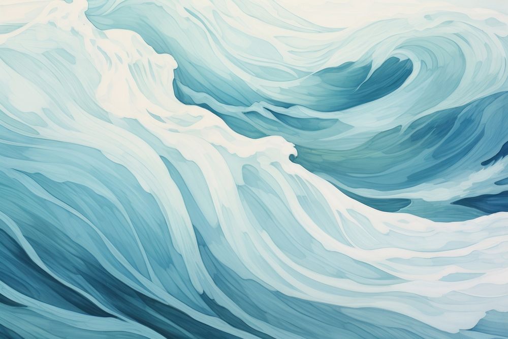 Ocean waves backgrounds abstract painting.