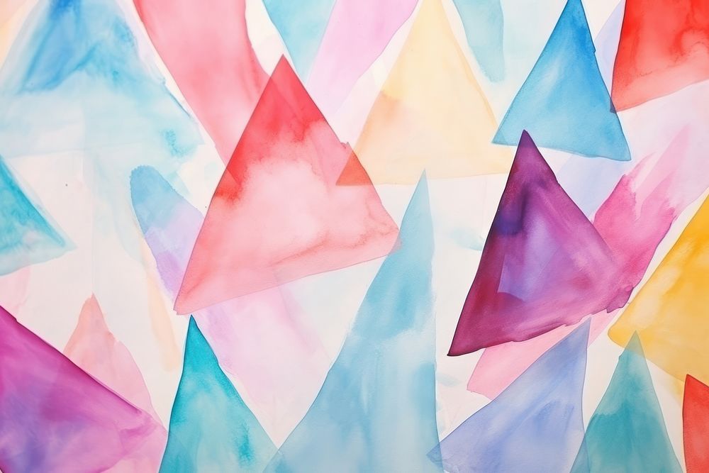 Triangular shapes backgrounds abstract painting.