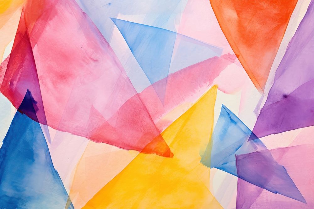 Triangular shapes backgrounds abstract painting.