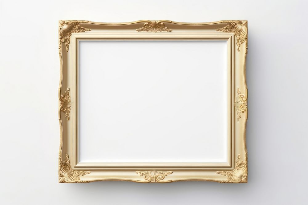 White and gold frame vintage backgrounds white background rectangle.