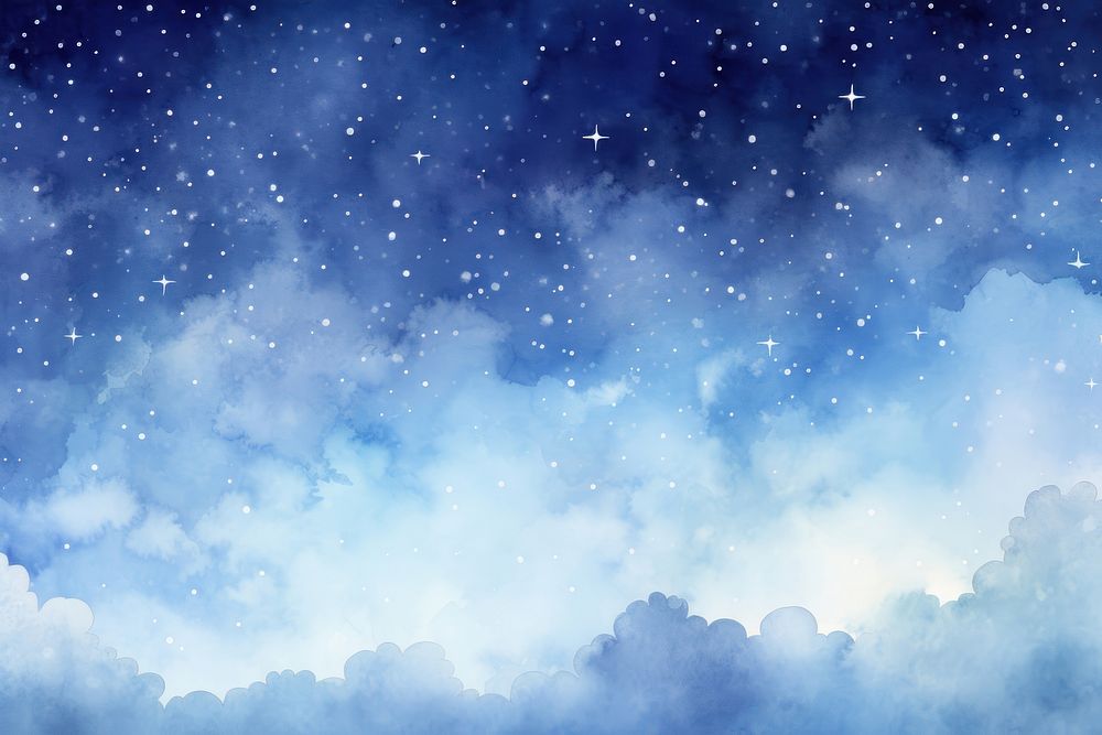Watercolor night sky border backgrounds outdoors nature.