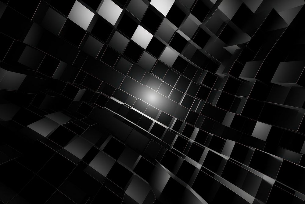 Geometric grid black backgrounds white.