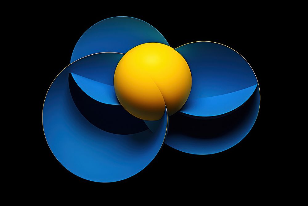 Blue and Yellow Circle sphere circle yellow.
