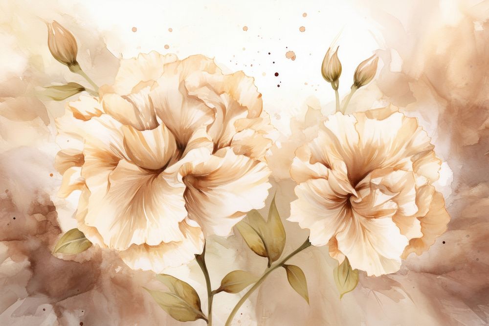 Carnation watercolor background backgrounds painting pattern.