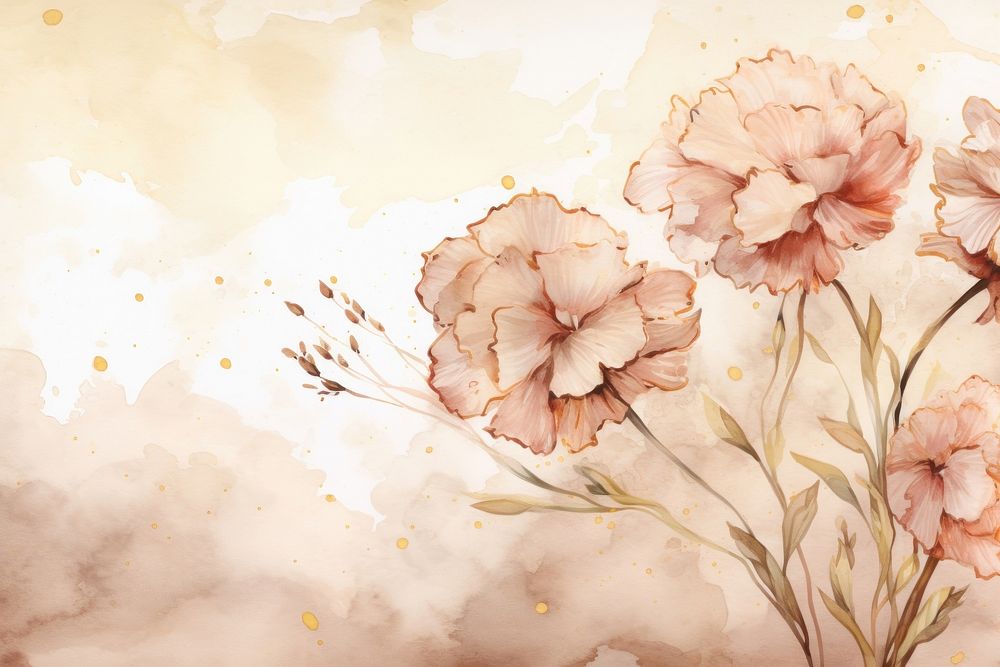 Carnation watercolor background backgrounds painting flower.