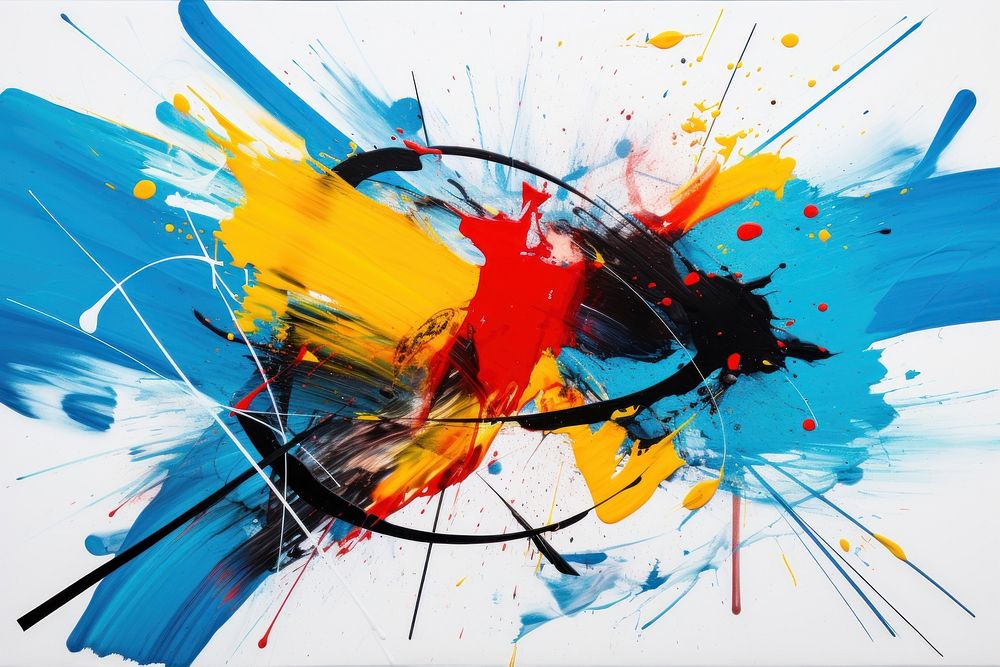 Colorful painting art abstract.