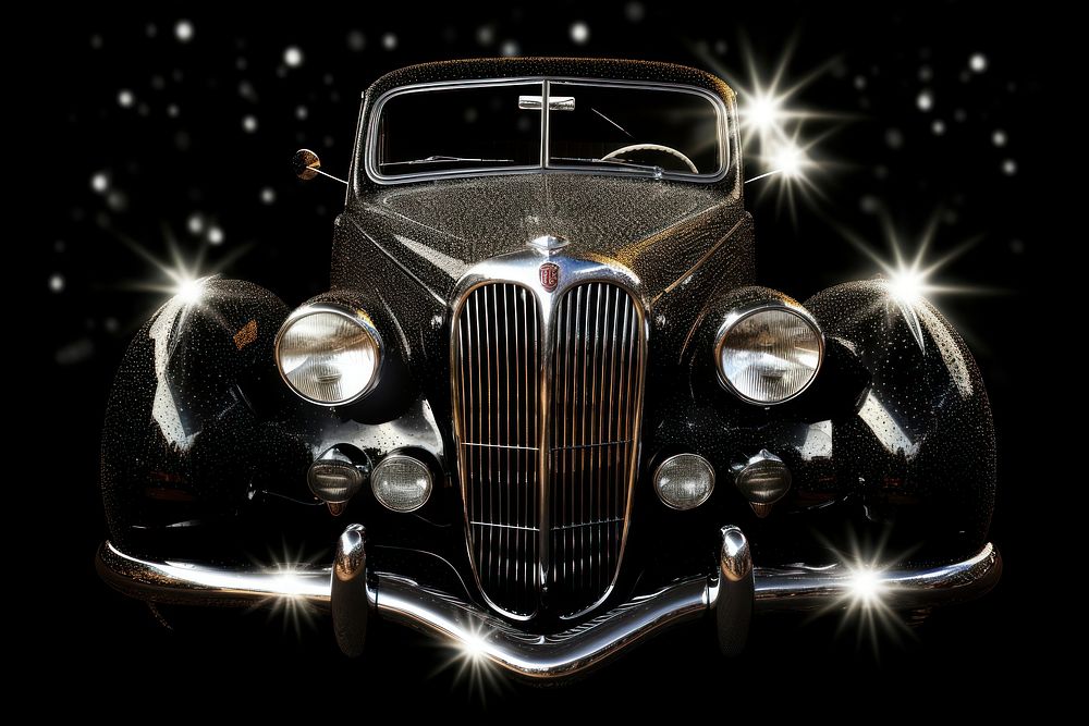Classic Car sparkle car headlight vehicle.