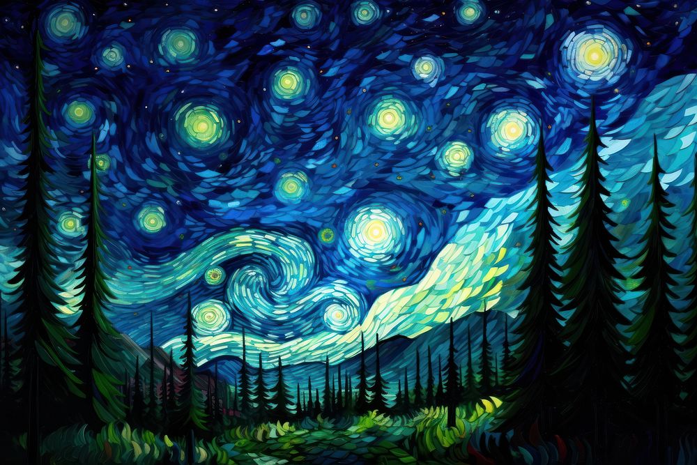 Galaxy background outdoors painting pattern.