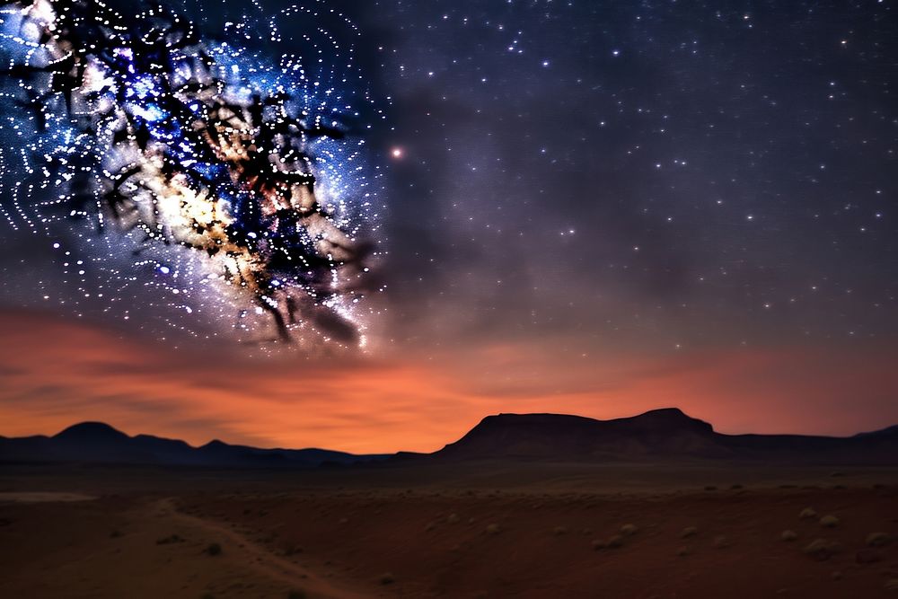 Galaxy background landscape astronomy outdoors.