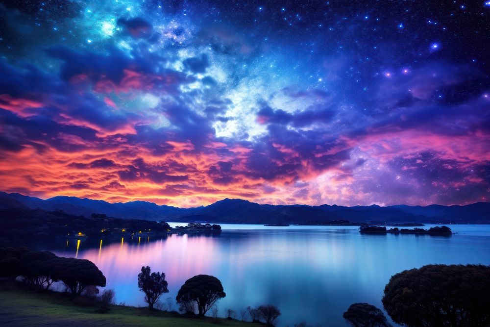 Galaxy background landscape outdoors nature.