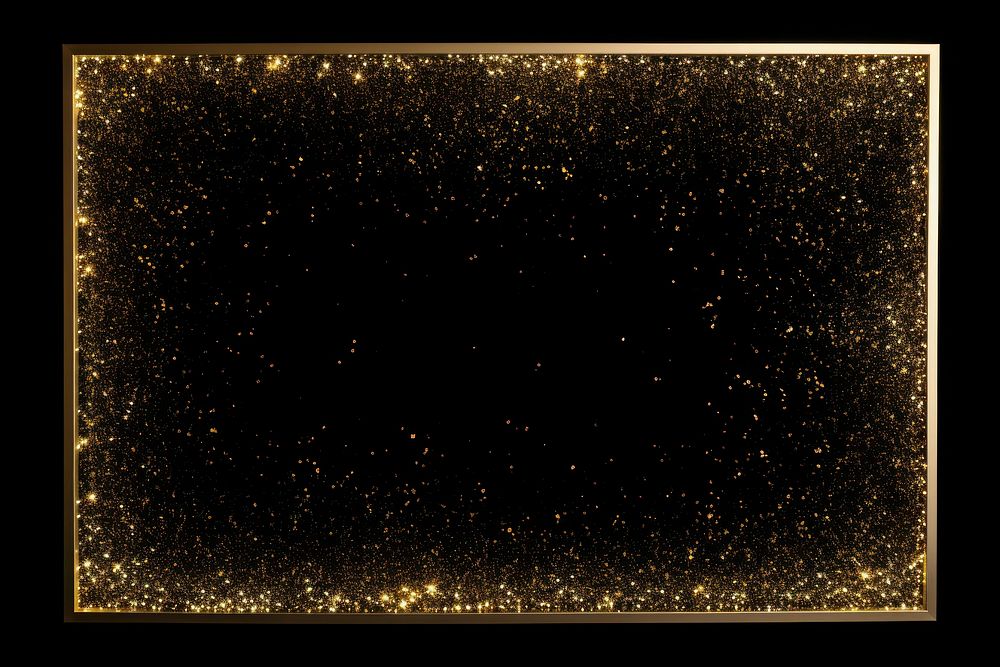 Gold dust sparkle light backgrounds glitter frame.