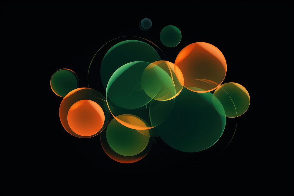 Green and Orange Circle sphere backgrounds pattern.
