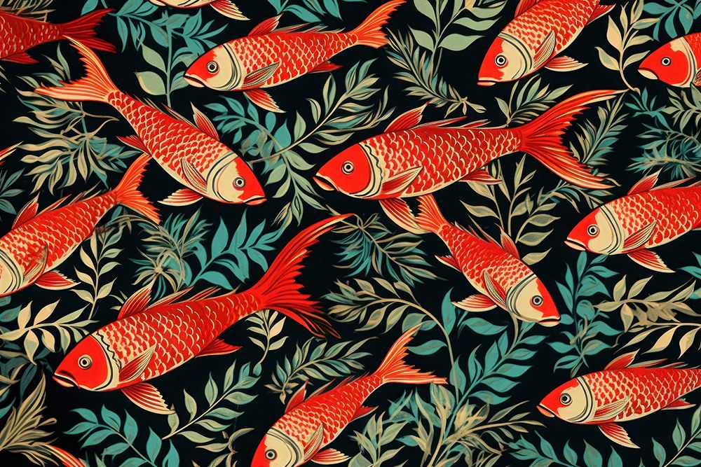 Hawaiian fish pattern animal backgrounds.