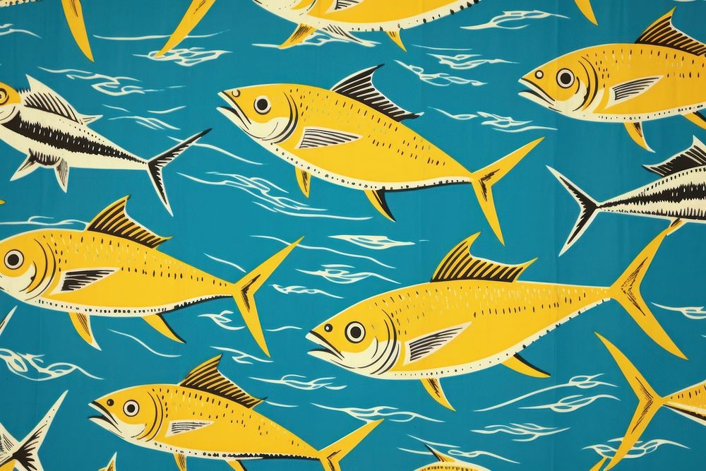 Fish pattern animal yellow.