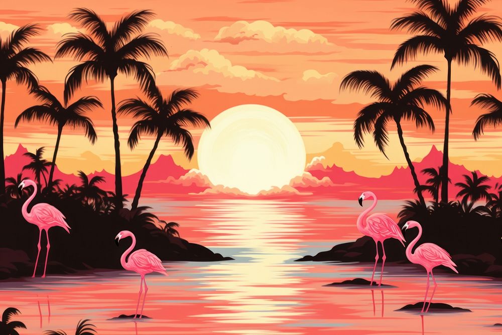 Hawaiian Flamingo flamingo outdoors nature.