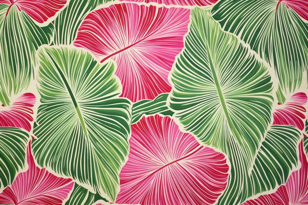 Hawaiian palm leaf pattern plant petal.