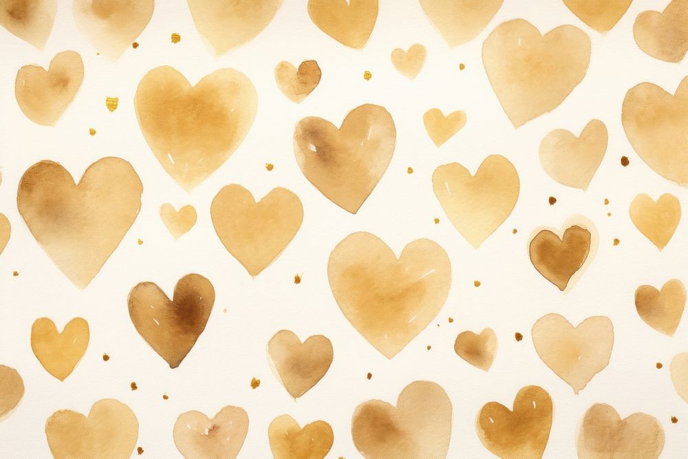 Hearts watercolor background backgrounds gold repetition.