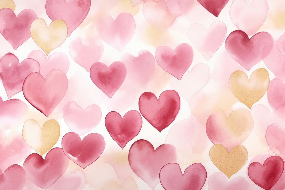Hearts watercolor background backgrounds pink creativity.