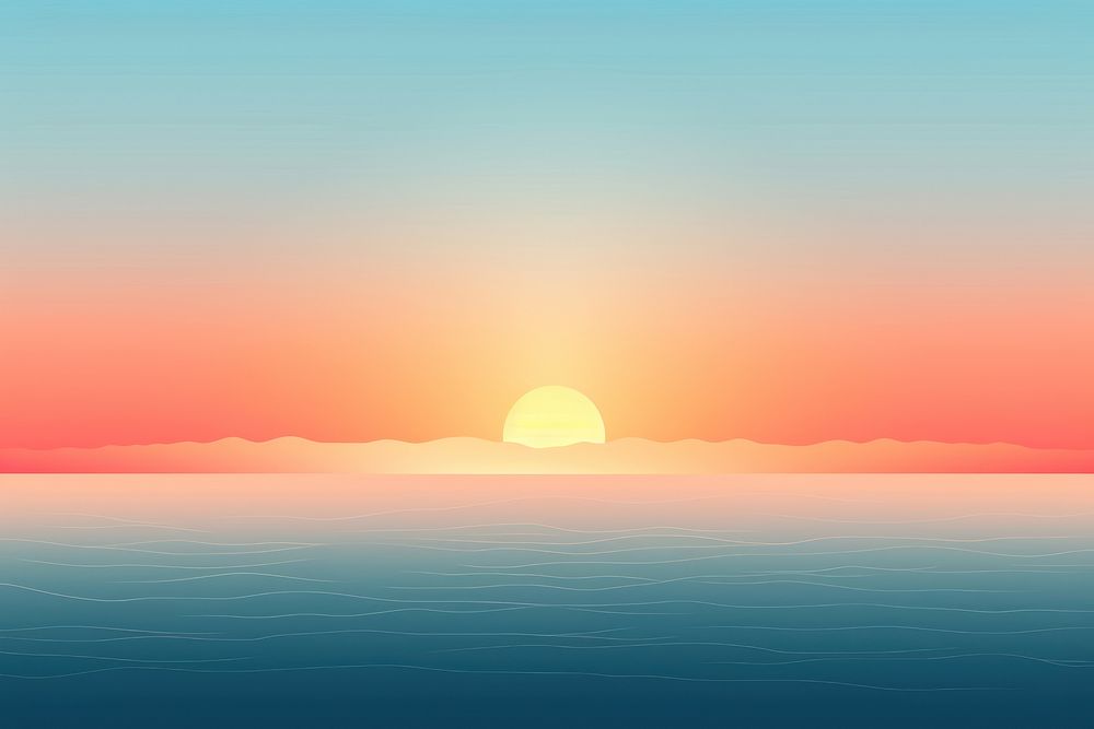 Sunrise ocean backgrounds sunlight outdoors.
