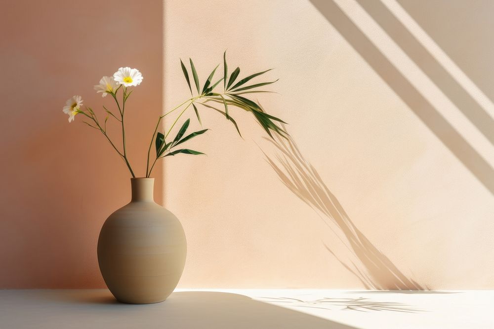 Vase and flower plant wall houseplant.